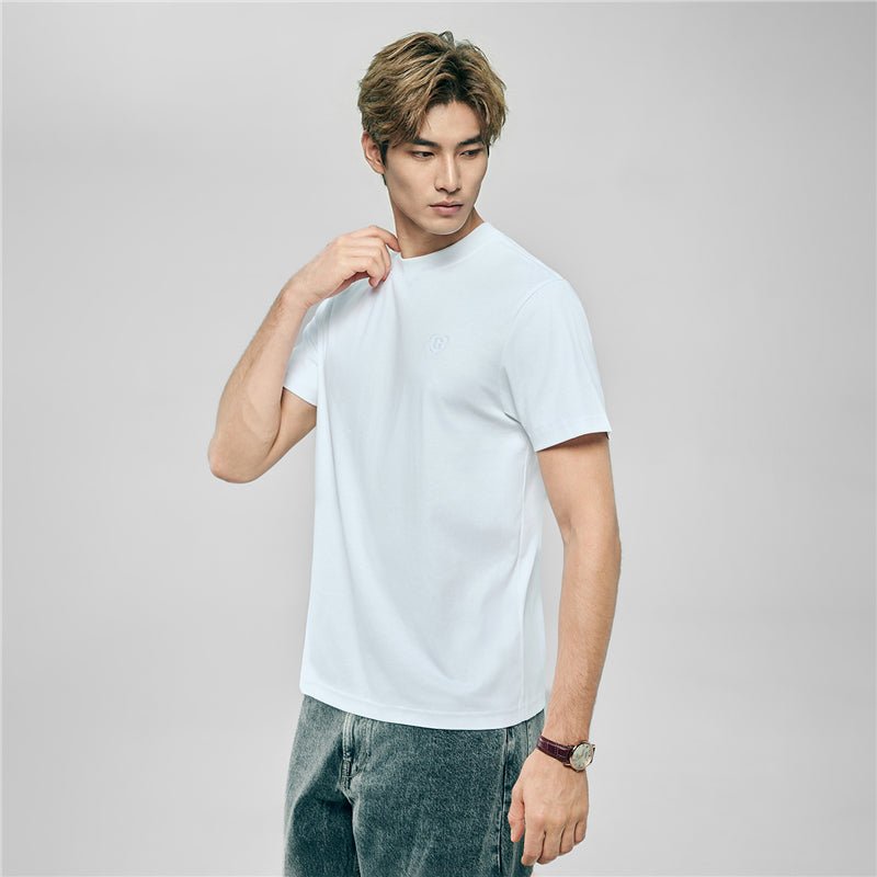 Men's Slim Fit Liquid Touch Cotton Crew Neck Tee