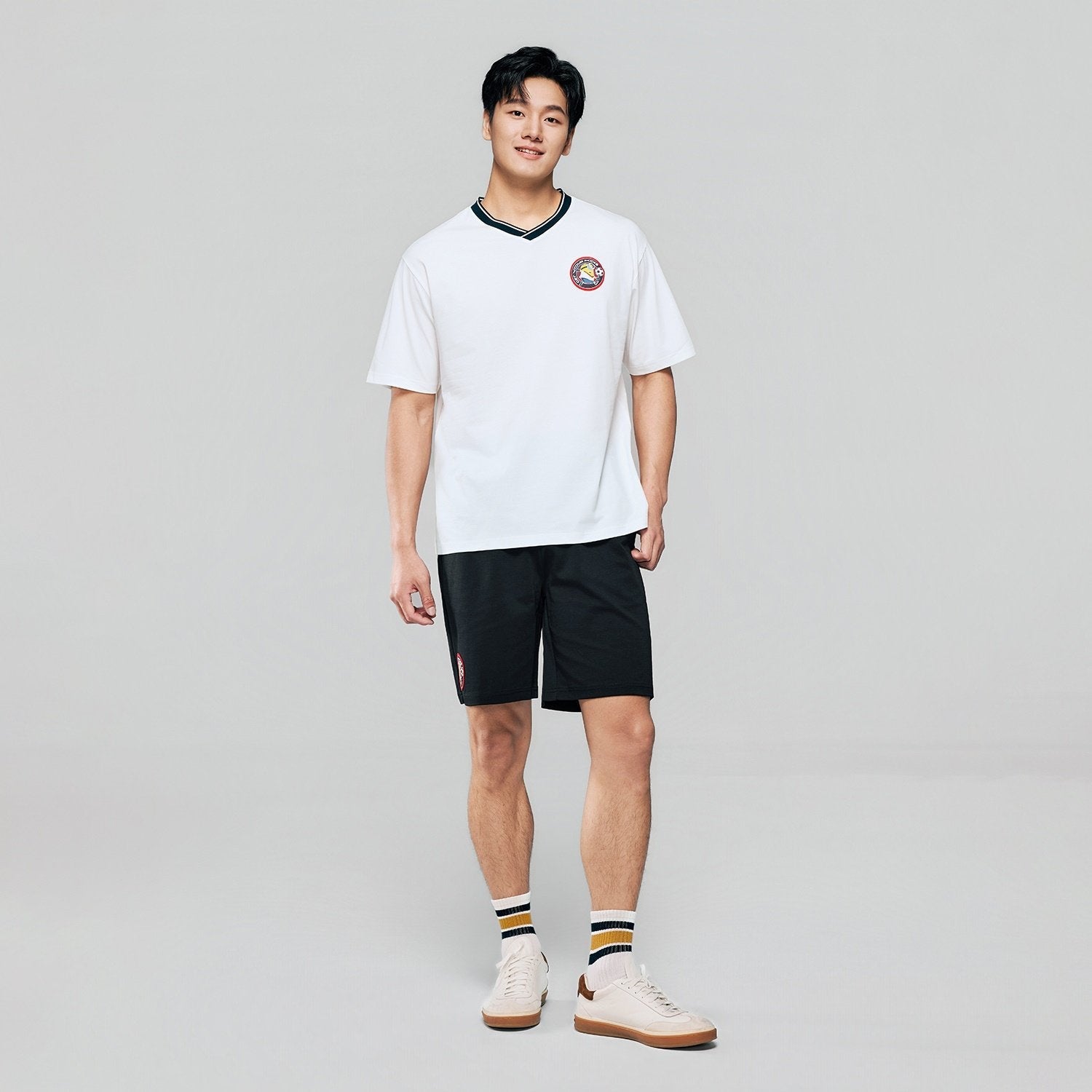 Men Relaxed Minions V-Neck World Cup Tee