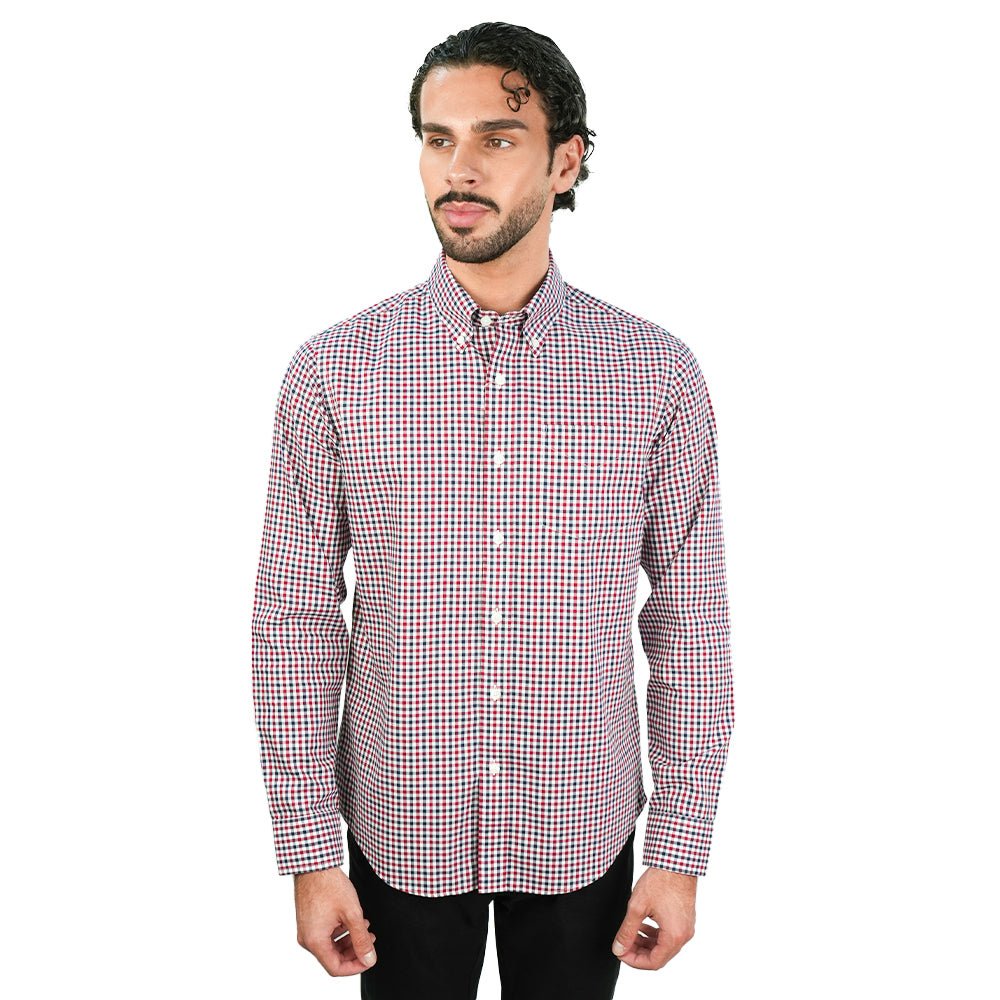 Men’s Cotton Oxford Wrinkle Free Long-Sleeve Shirt