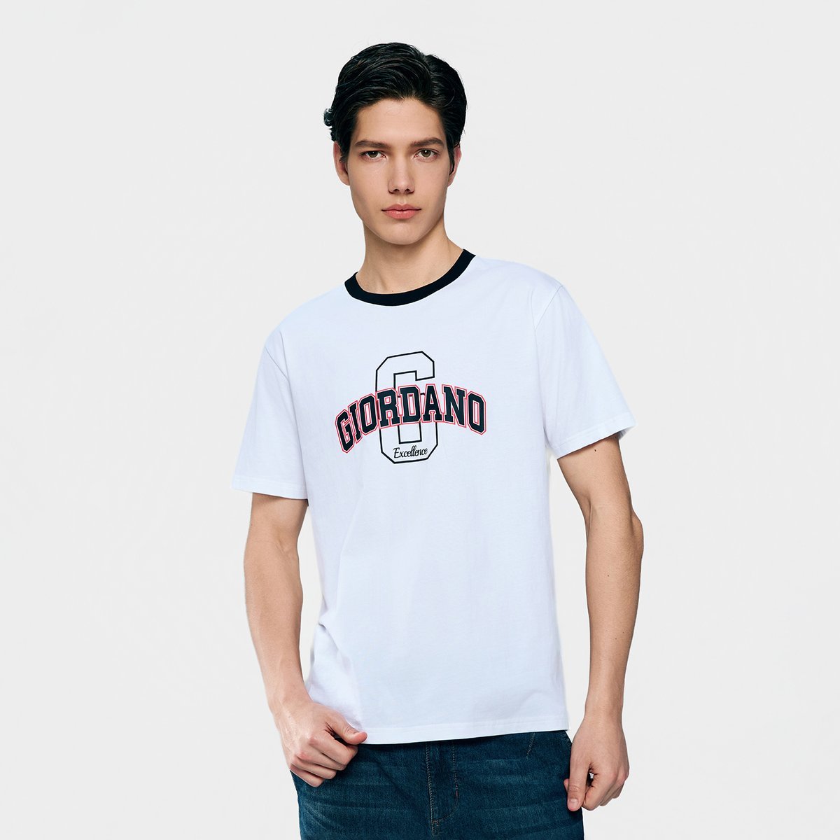 Men's Cotton Crew Neck Slim Fit Print T-Shirt