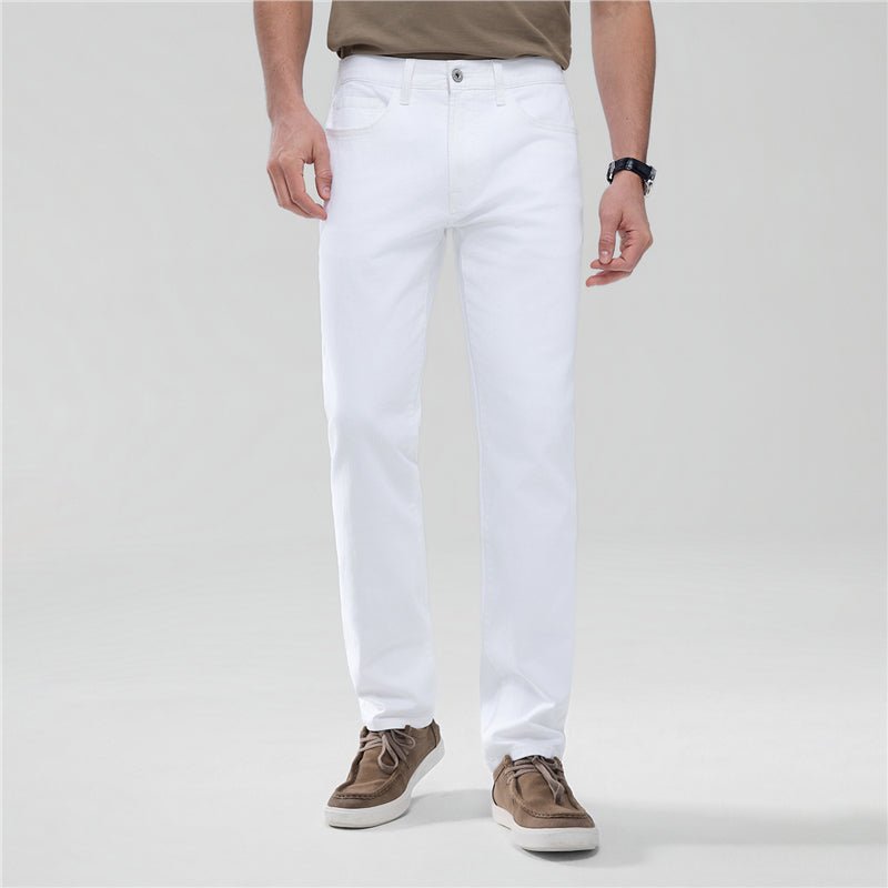 Men's Skinny Taper Stretch Denim Jeans With Elastic Waist