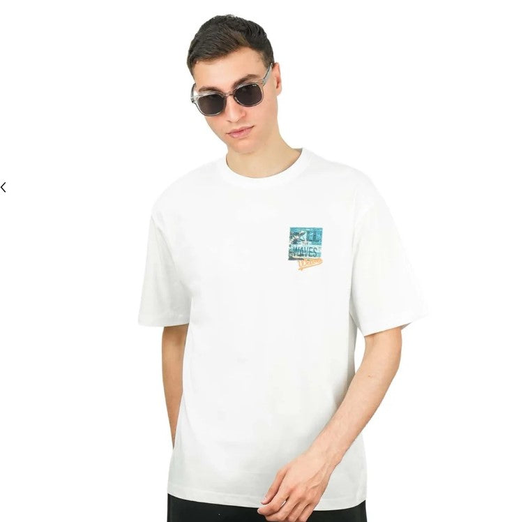 Men's Wave Print Jersey Print Tee