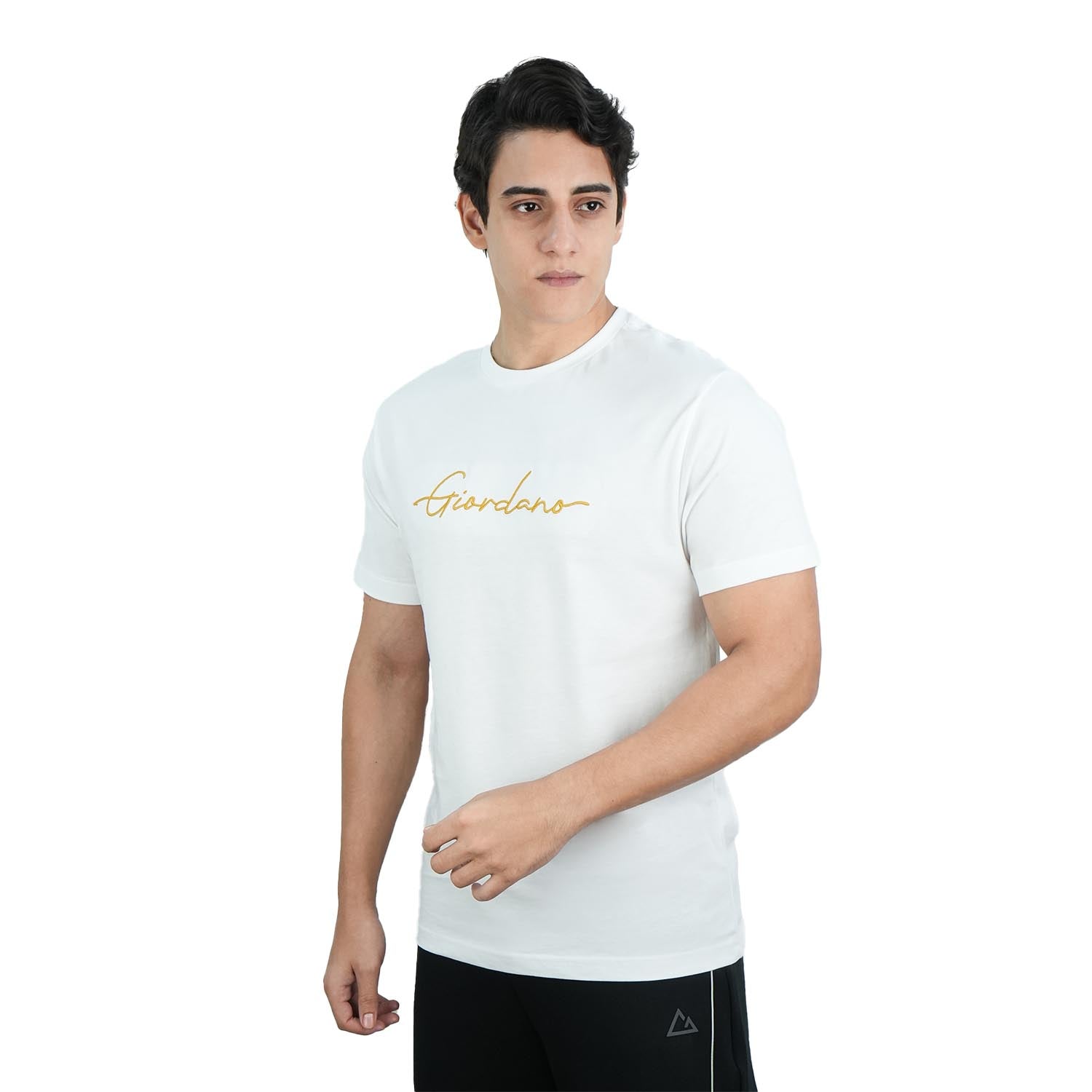 Men's Slim Fit Cotton Signature Print Tee