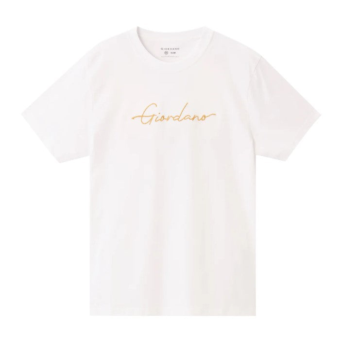 Men's Cotton Crewneck Tee With Signature Print