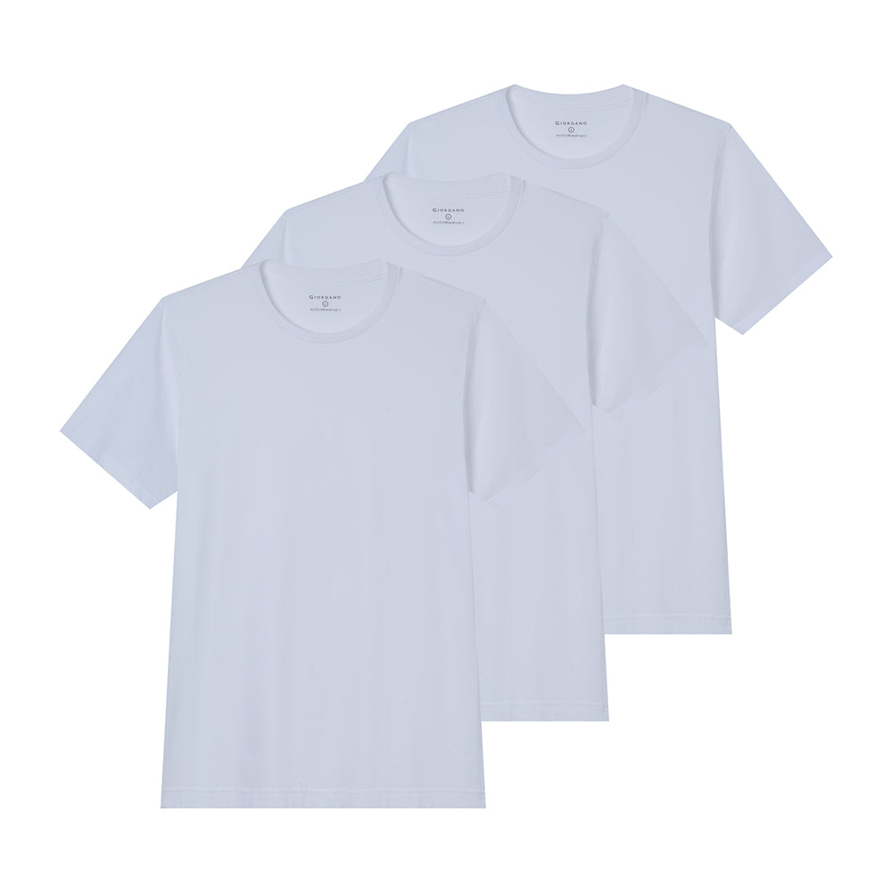 Men’s Slim Cotton Crew Neck Tee 3-Pack Essentials