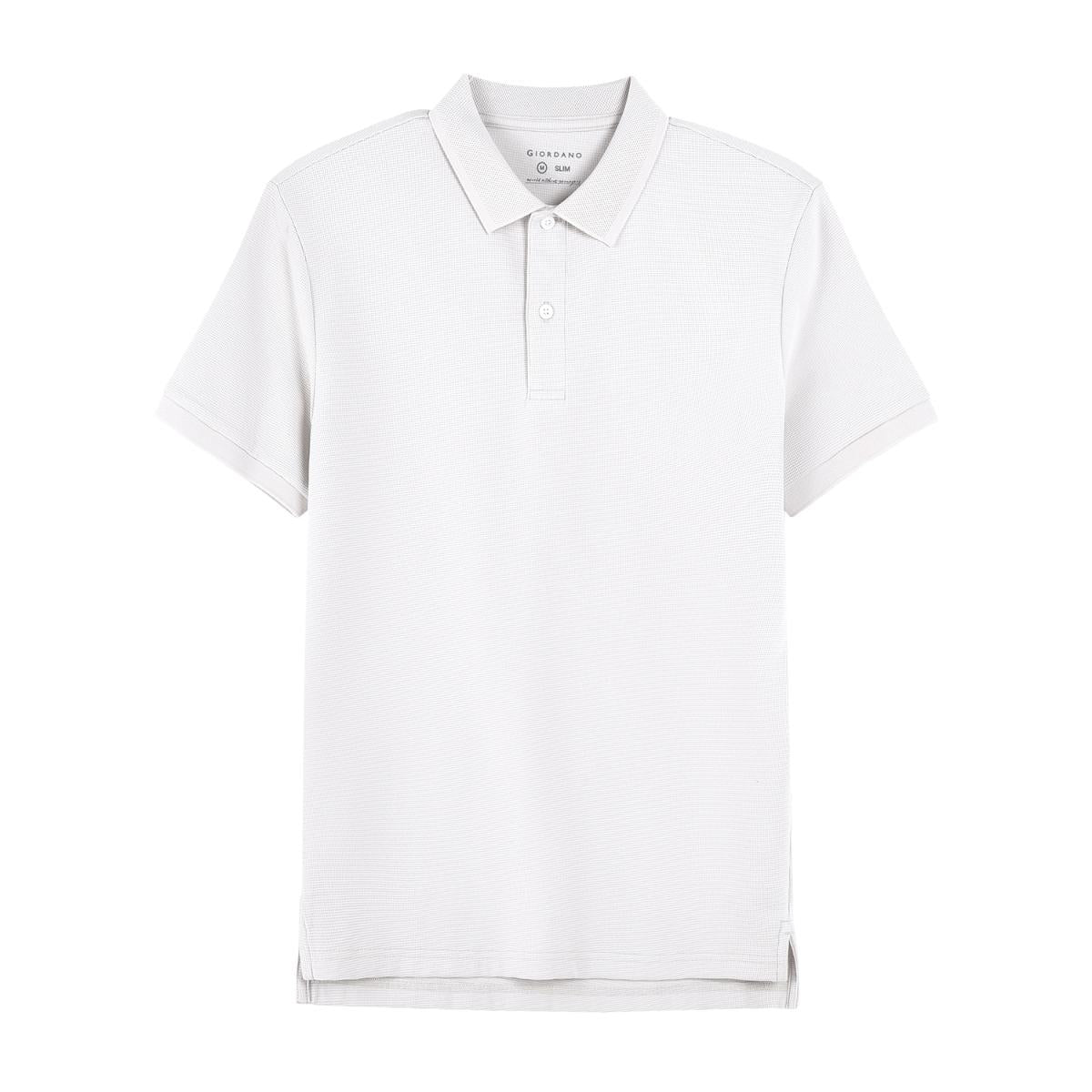 Men's Cotton Blend Waffle Knit Solid Polo