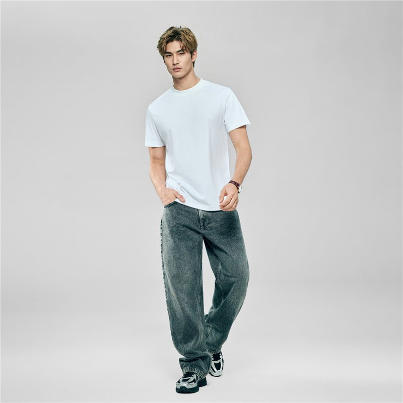 Men's Slim Fit Liquid Touch Cotton Crew Neck Tee