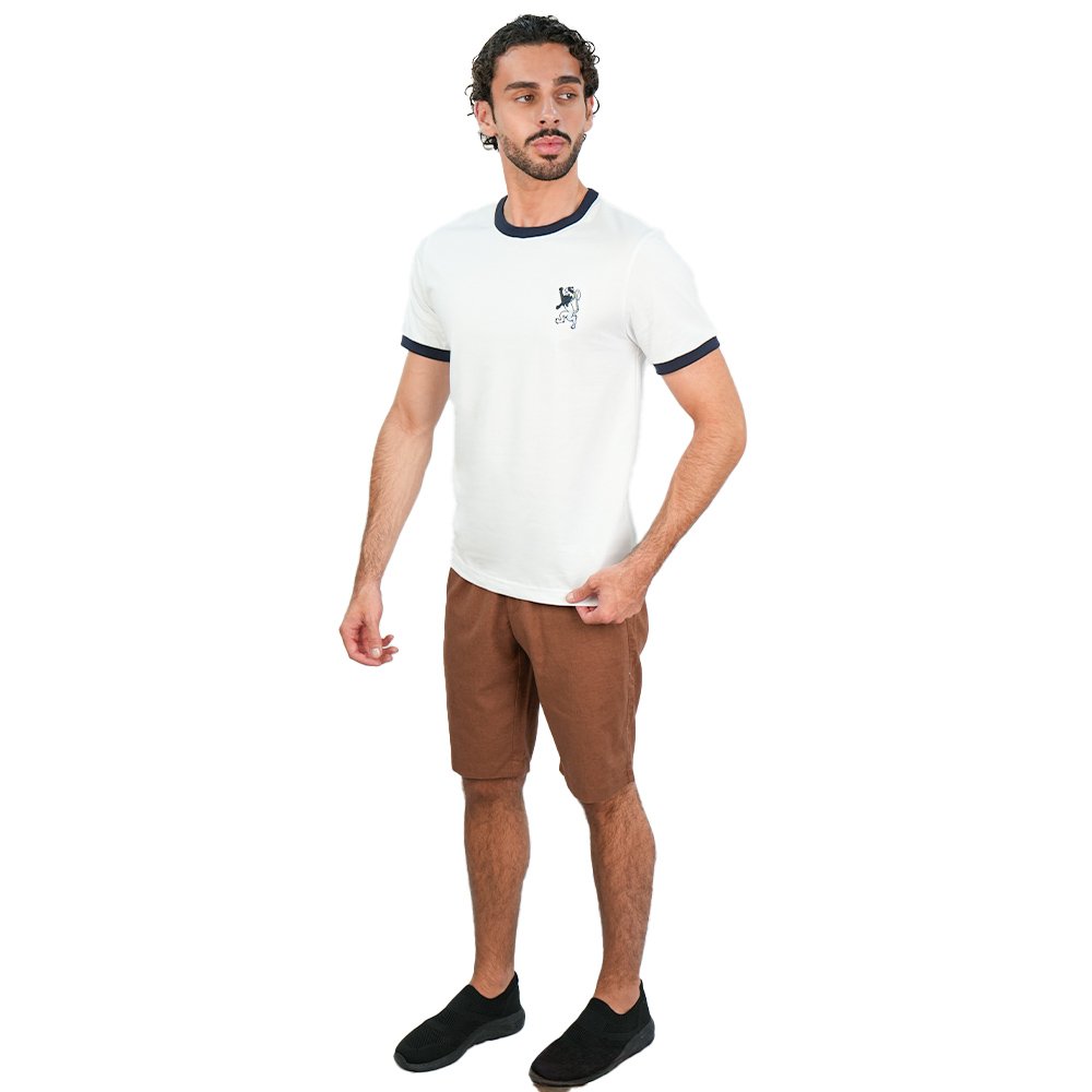Men's Slim Cotton Crew Neck Embroidery Tee