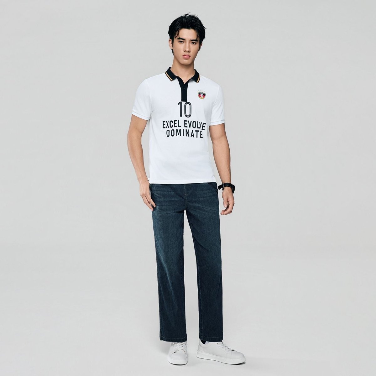Men Slim Cotton Lycra World Cup Polo