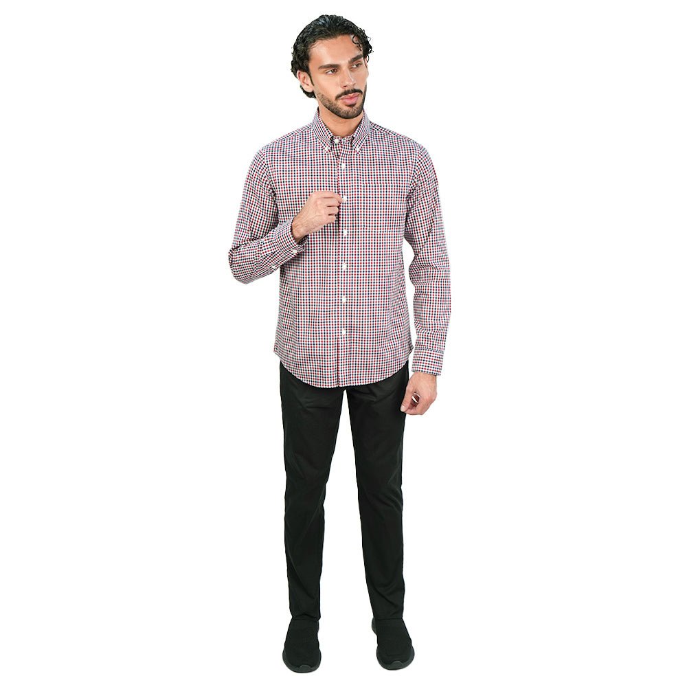 Men’s Cotton Oxford Wrinkle Free Long-Sleeve Shirt