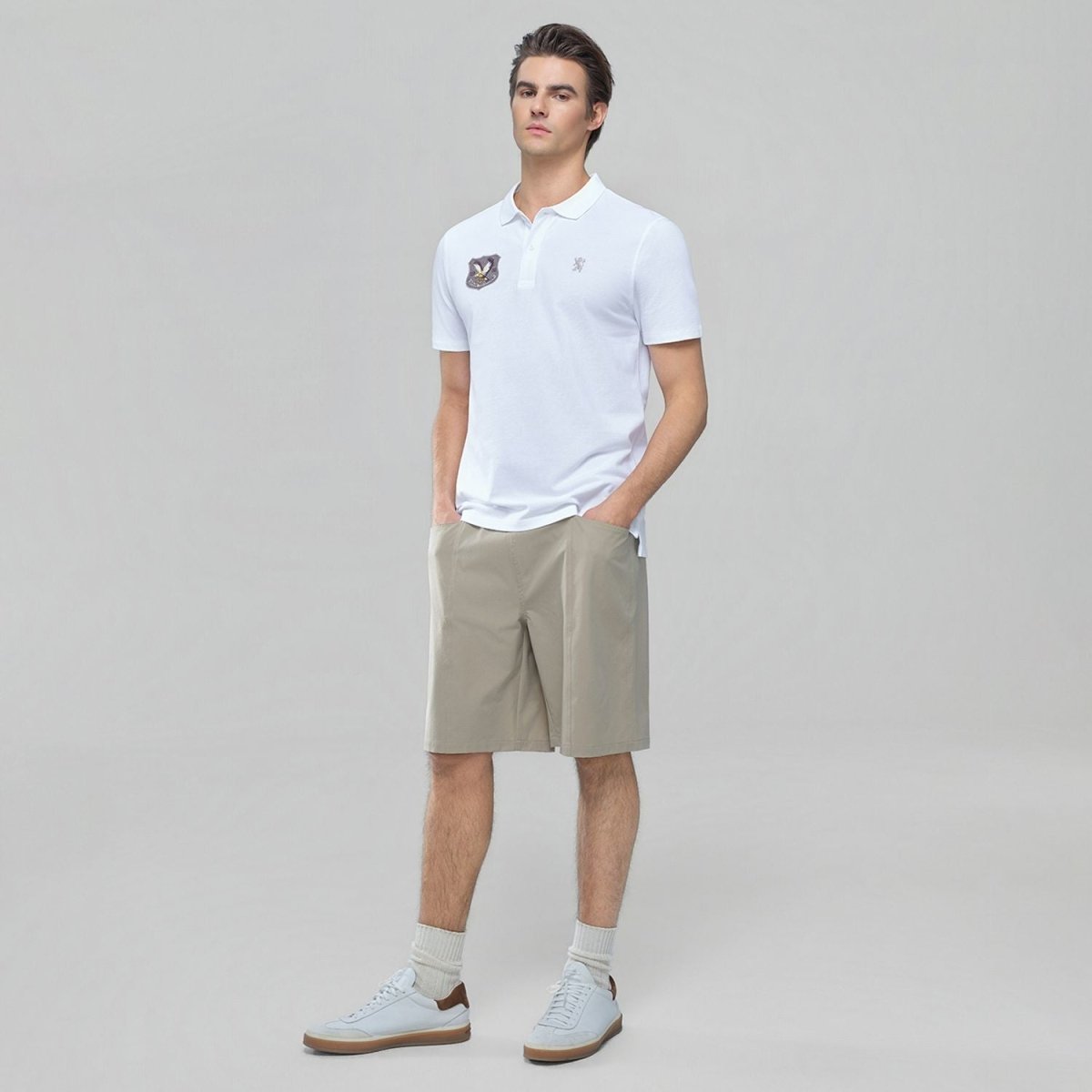 Men’s Cotton Pique Bold Polo with Embroidery