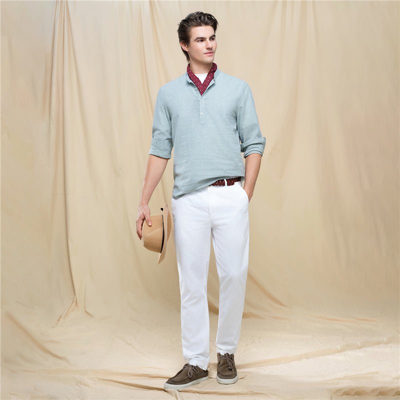 Men's Slim Taper Linen Cotton Khakis