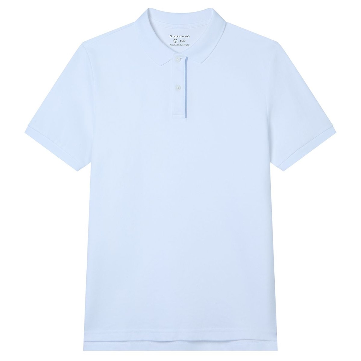 Men's Slim Fit Cool Touch Cotton Nylon Pique Flat Knit Collar Solid Polo