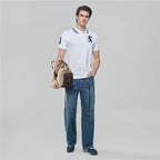Men’s Cotton Slim Polo with 3D Lion Embroidery
