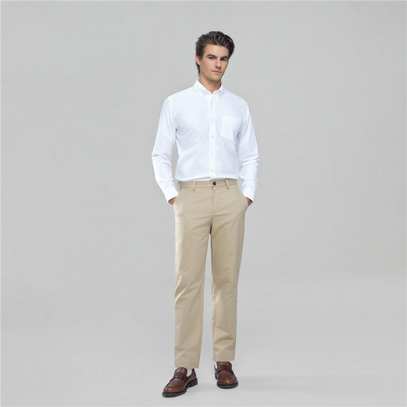 Men’s Cotton Long-Sleeve Wrinkle-Free Shirt