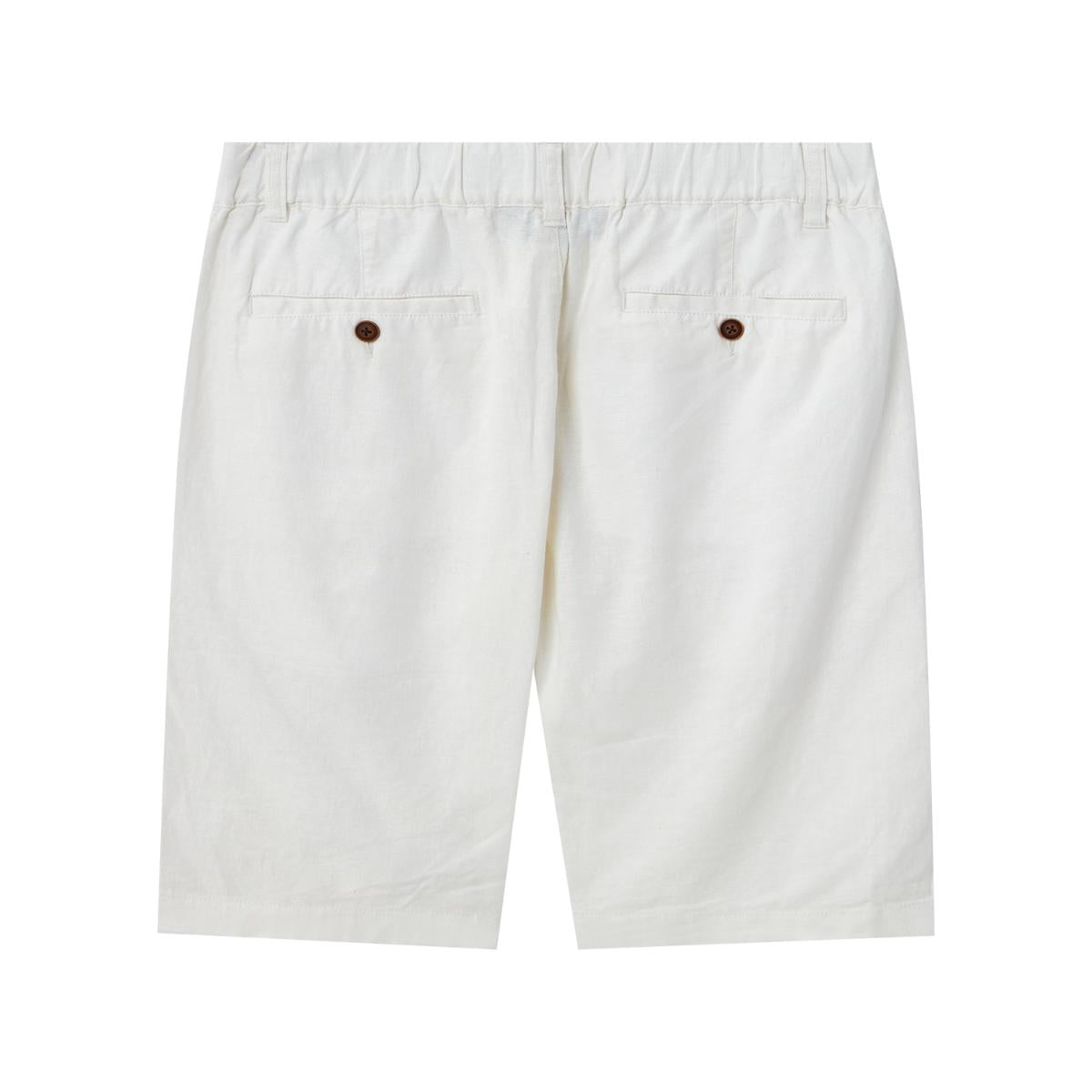 Men's Shorts Linnen/Cotton Plan Wave Low Rise Slim Triple Elastic Wrest Bermuda