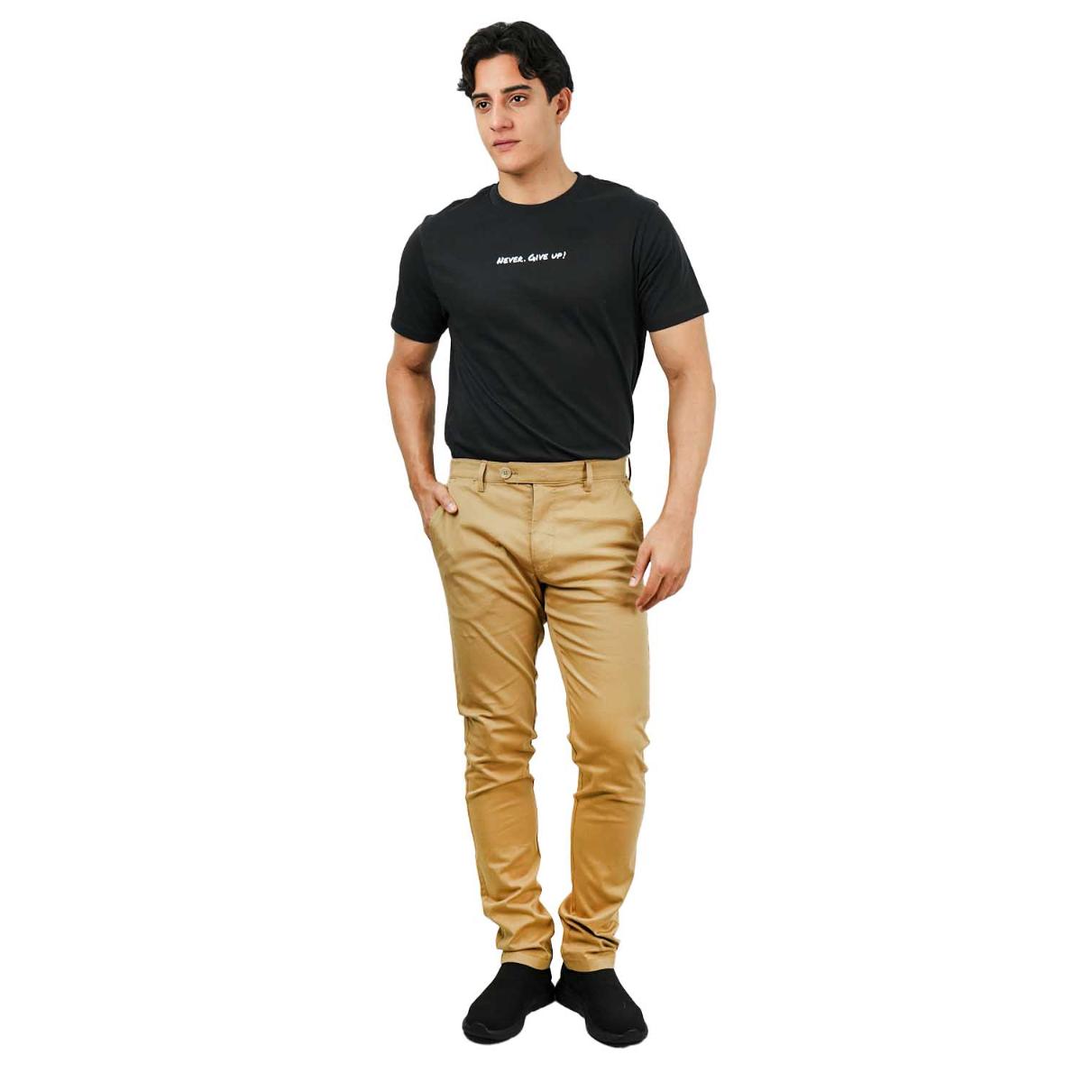 Men's Low Rise Slim Fit Cotton Twill Khakis