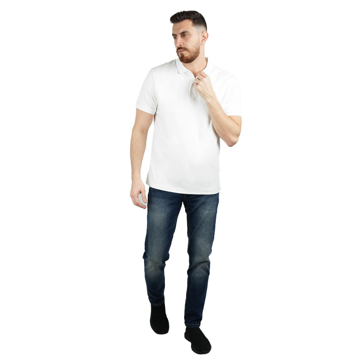 Cotton Interlock Flat Knit Color Short Sleeve Slim Embroidered Solid Polo (Liquid Touch)
