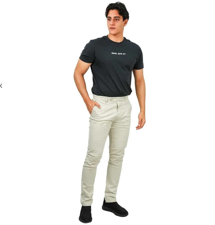 Men's Cotton Spandex Twill Slim Fit Khakis