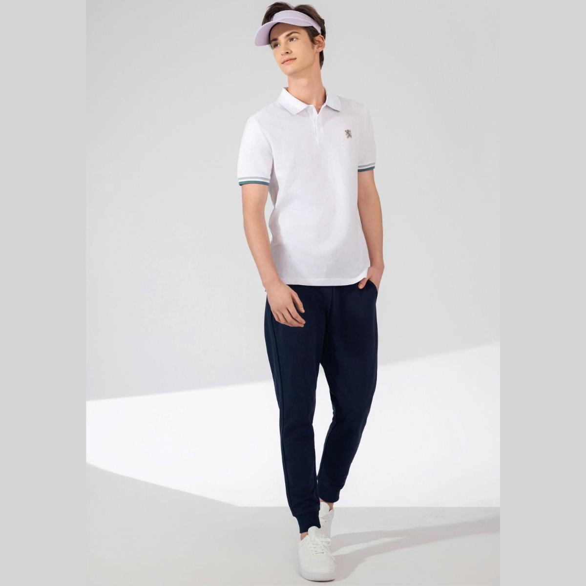 Men's Performance Polo: Classic Piqué, Tipped Collar, Embroidered Detail