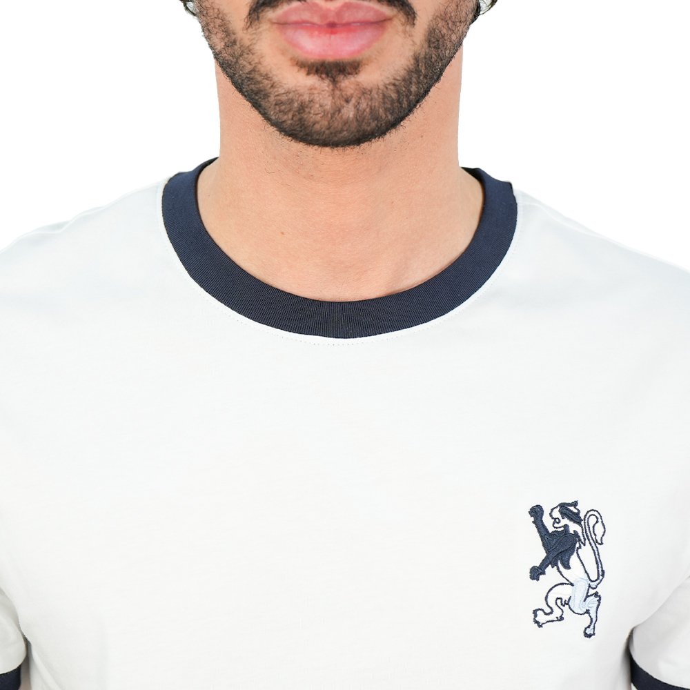 Men's Slim Cotton Crew Neck Embroidery Tee