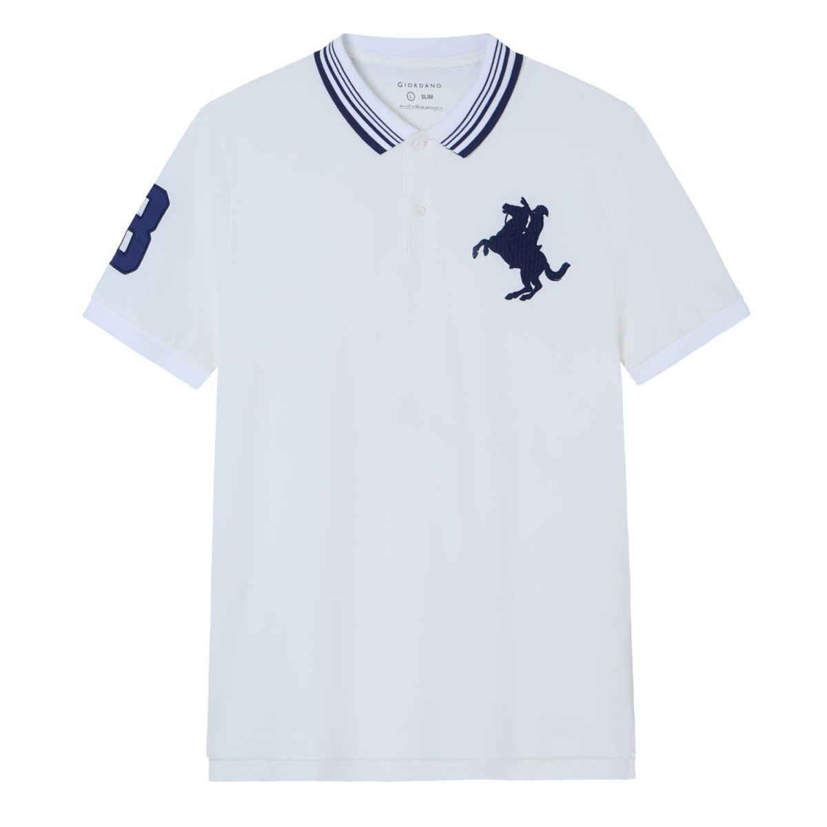 Men's Slim Cotton Lycra Napoleon Polo