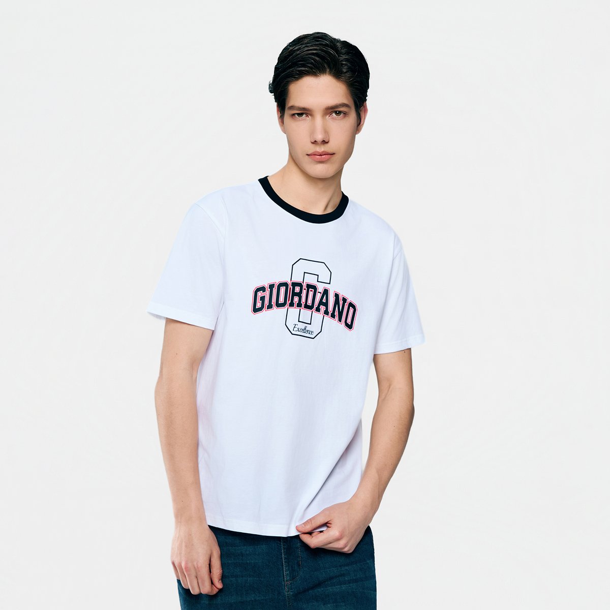Men's Cotton Crew Neck Slim Fit Print T-Shirt