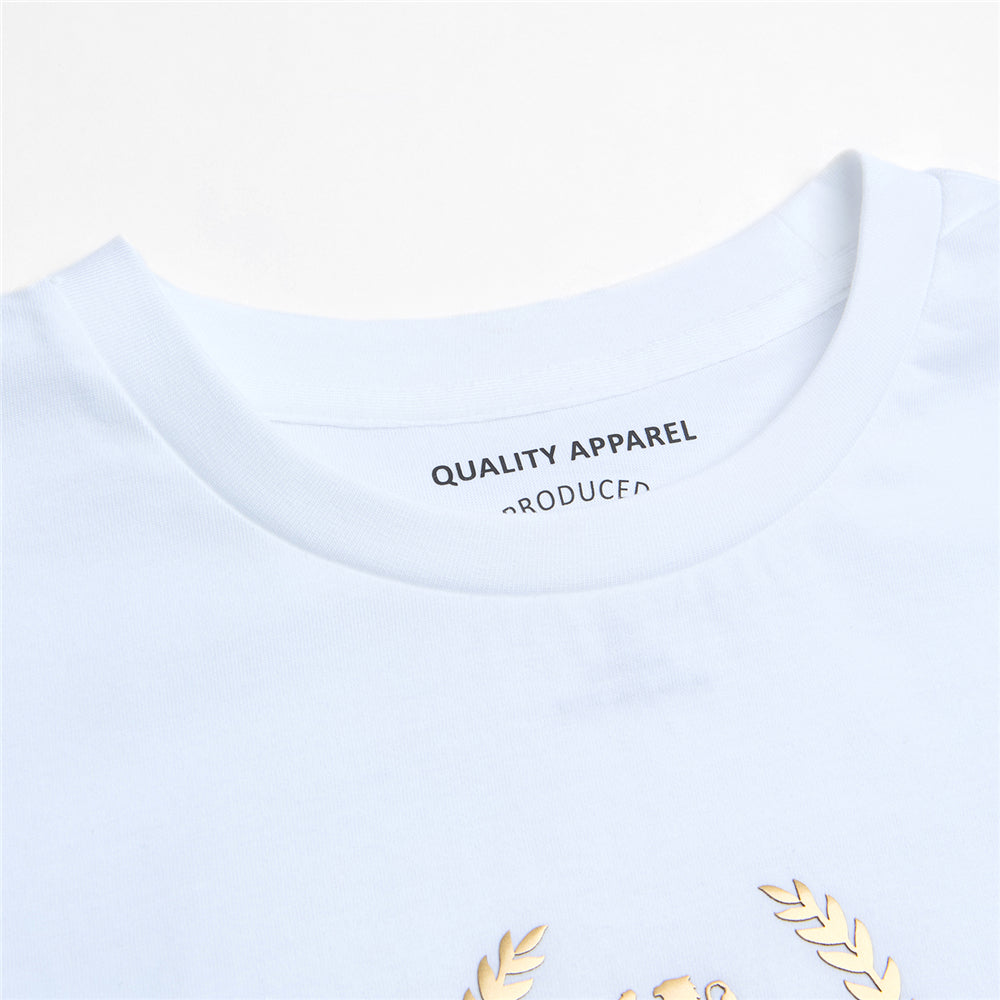 Women's Regular Fit Cotton Crew Neck Printed Tee