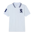 Men’s Cotton Slim Polo with 3D Lion Embroidery