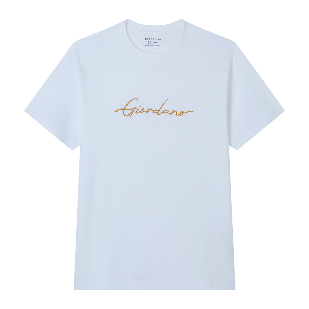 Men’s Slim Fit Cotton Signature Print Tee