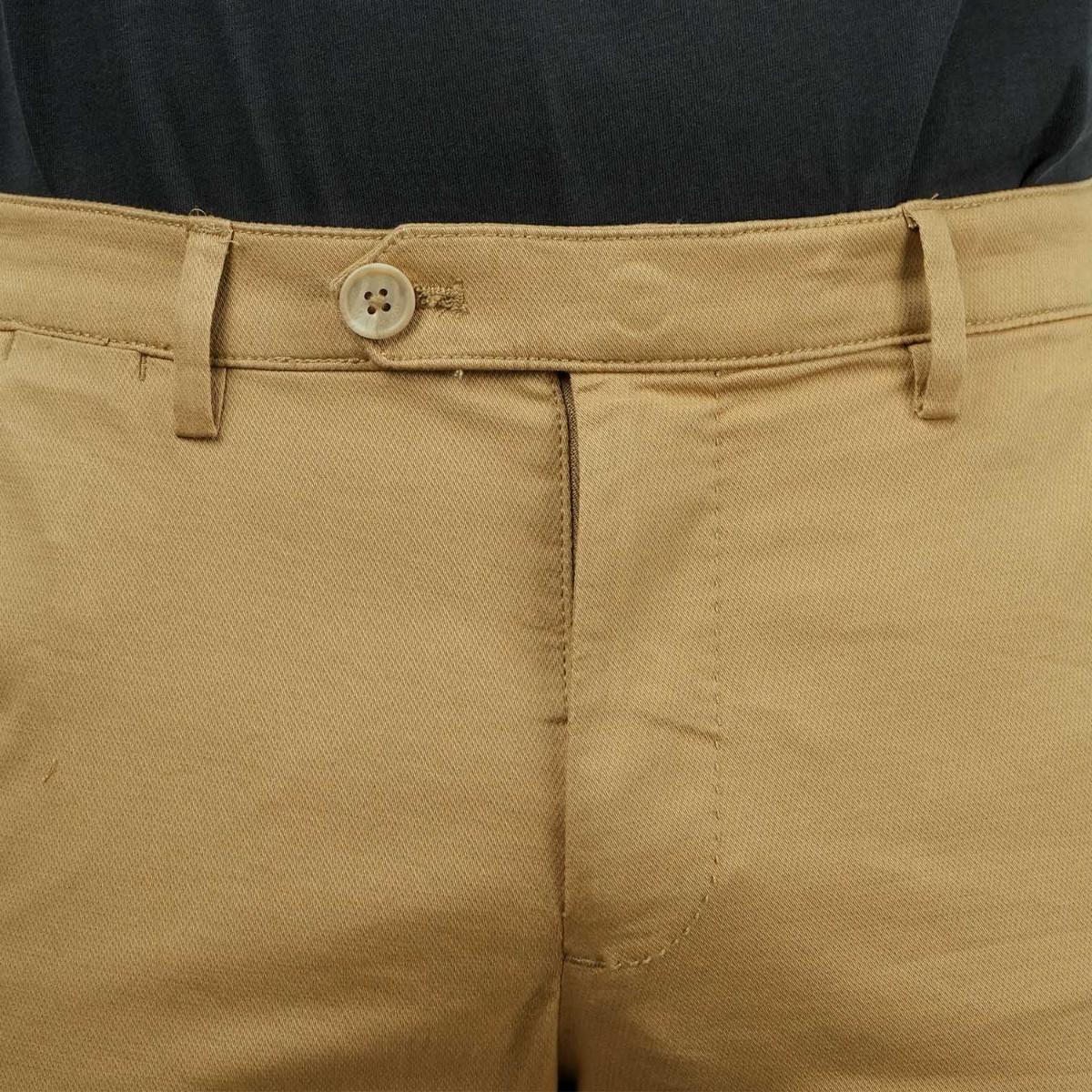 Men's Low Rise Slim Fit Cotton Twill Khakis
