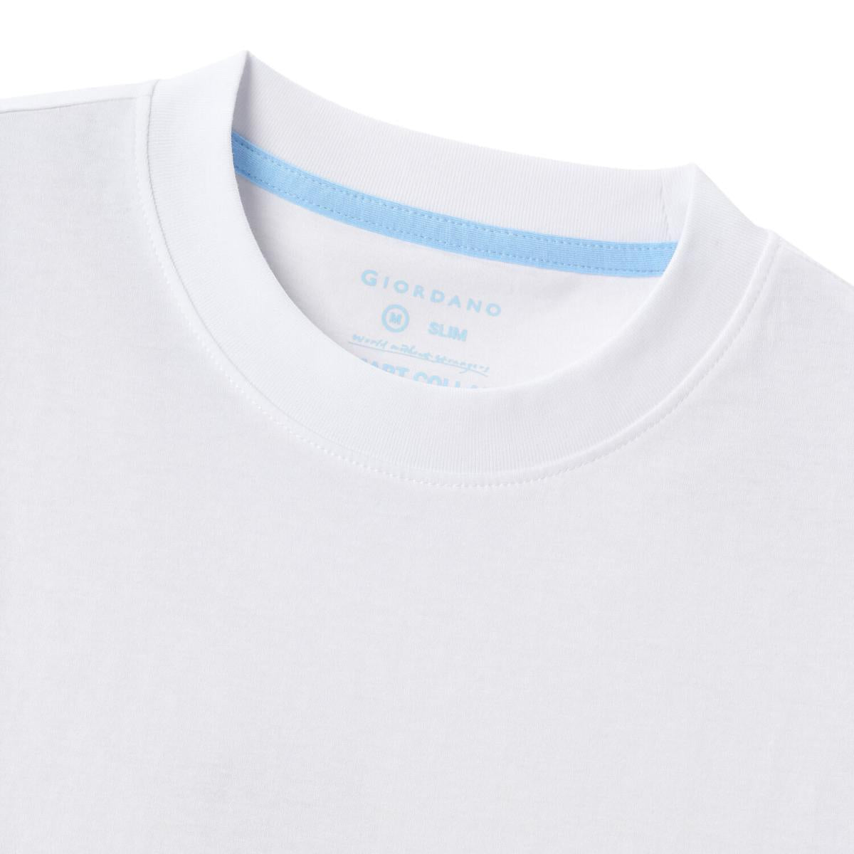 Men's Giordano Cotton Crewneck Slim Fit Tee - Short Sleeve