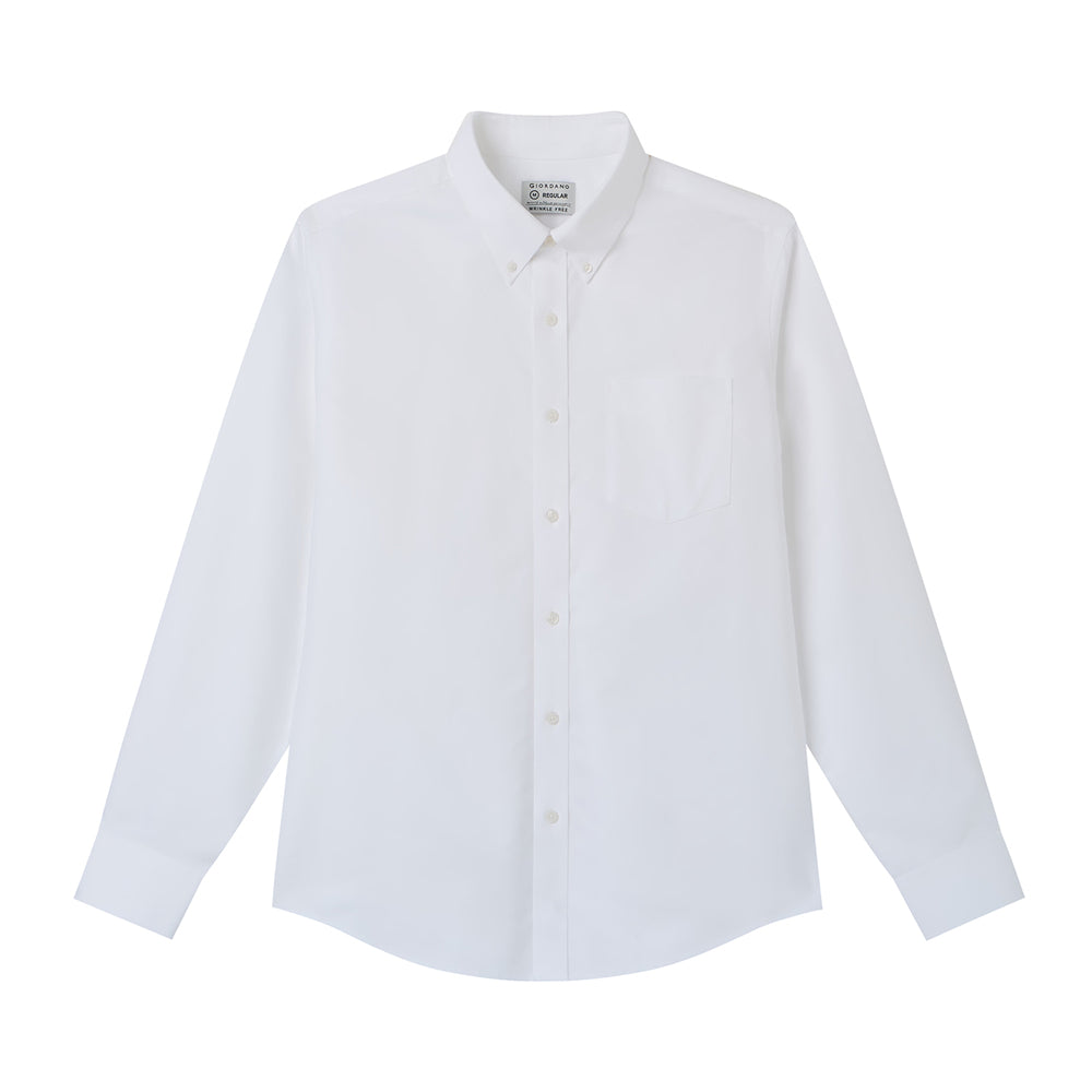 Men’s Cotton Long-Sleeve Wrinkle-Free Shirt