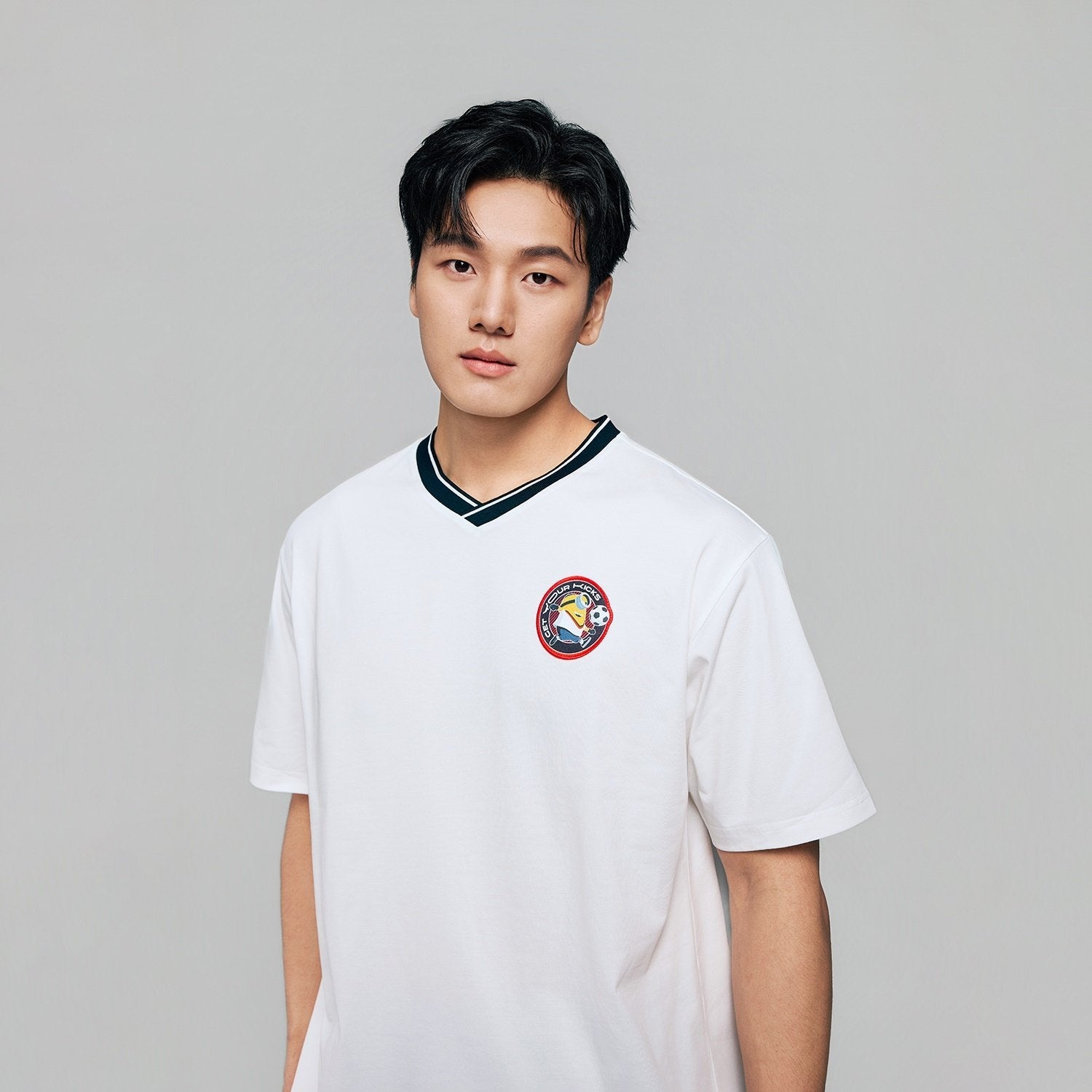 Men Relaxed Minions V-Neck World Cup Tee