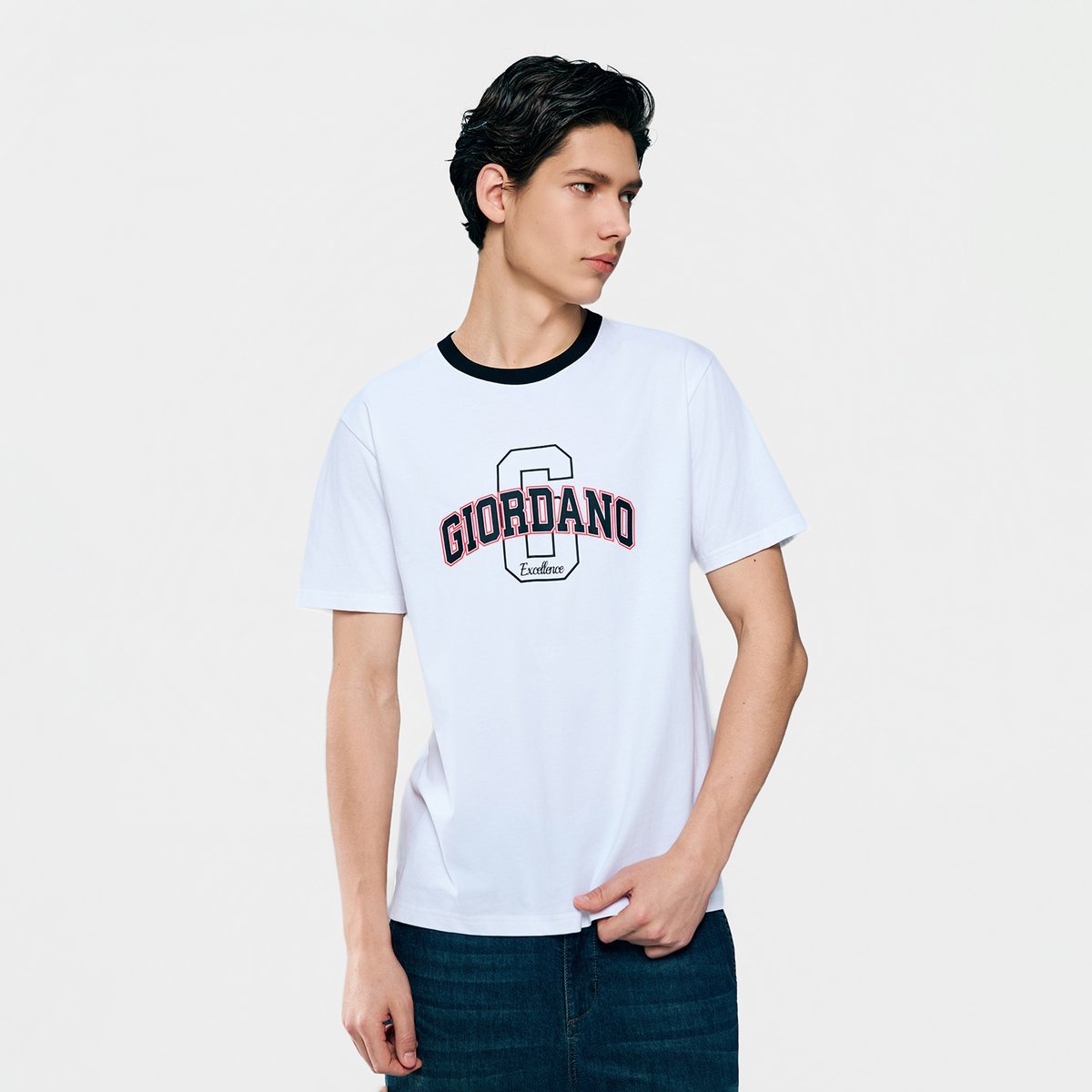 Men's Cotton Crew Neck Slim Fit Print T-Shirt