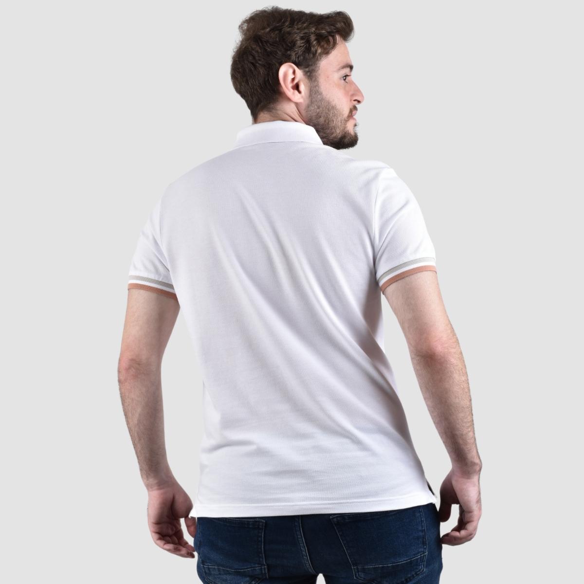 Men's Performance Slim Fit Lion Embroidery Solid Polo