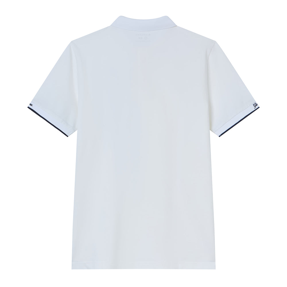 Men's Cotton Slim Pique Polo With Small Lion Embroidery