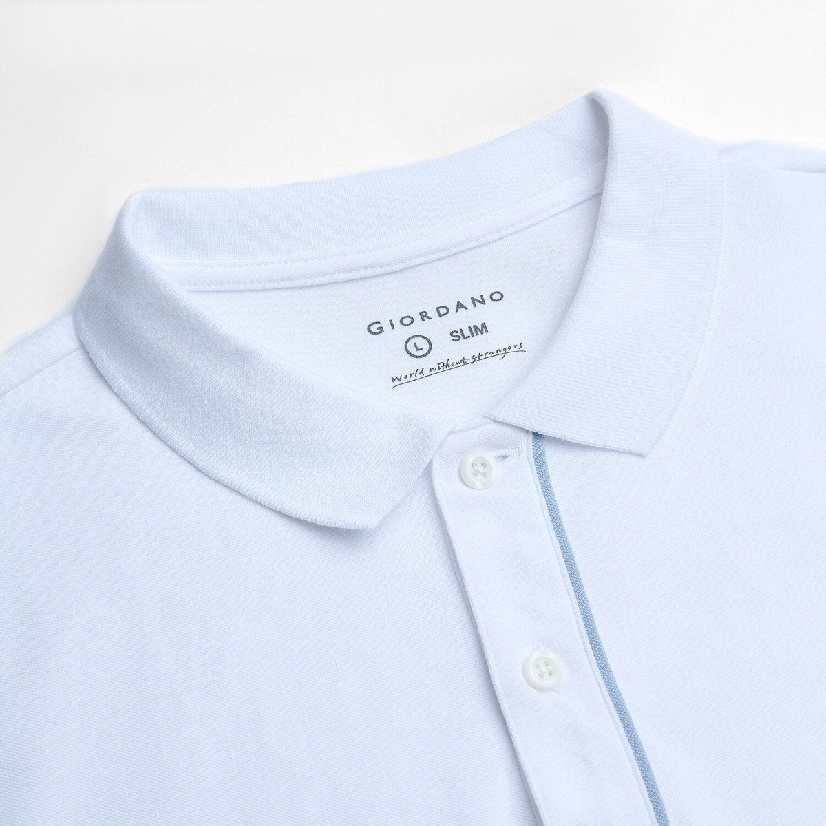 Men's Slim Fit Cool Touch Cotton Nylon Pique Flat Knit Collar Solid Polo
