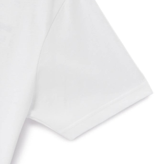 تي شيرت قطني جيرسي بطبعة نحيفة وأكمام قصيرة ورقبة دائرية