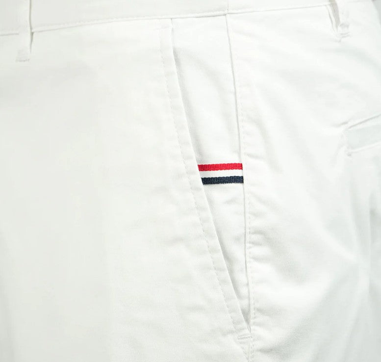 Man's Shorts Cotton/Spindex Twill Low Rise Slim Triple Bermuda