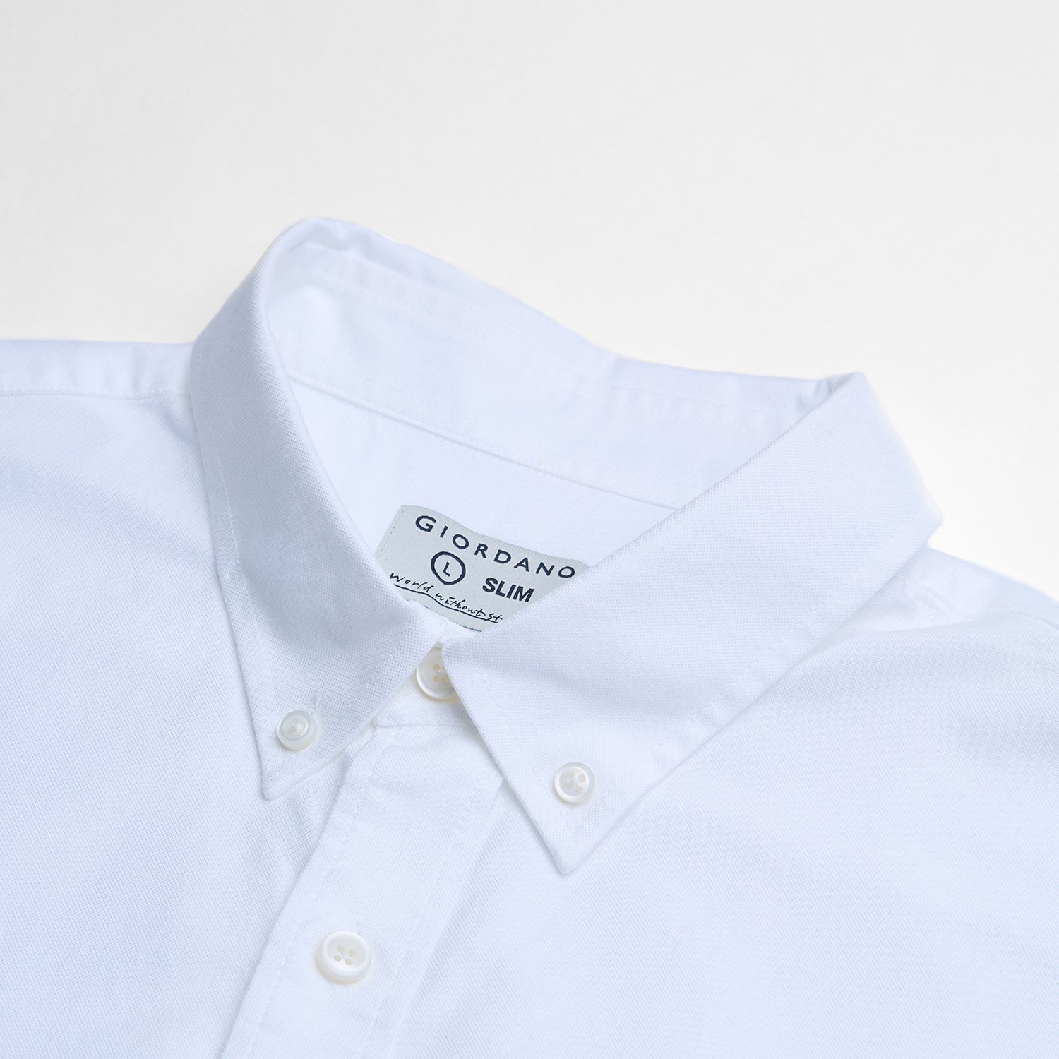 Men's Cotton Slim Oxford Shirt With Embroidery