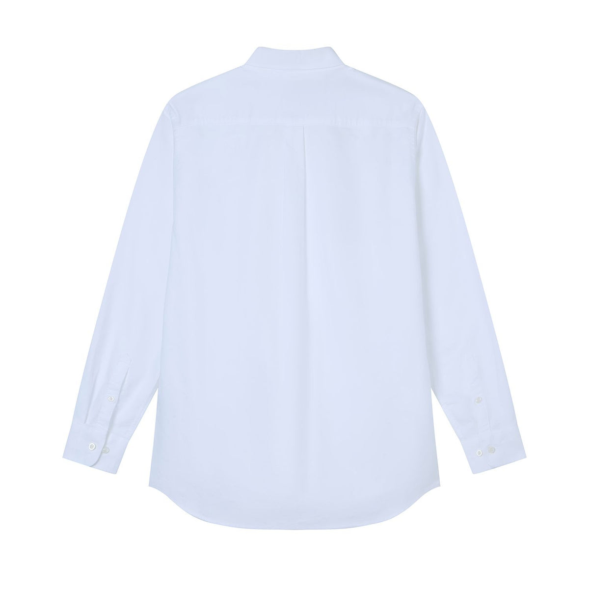 Men's Long Sleeve Slim Fit Cotton Lion Embroidered Oxford Shirt