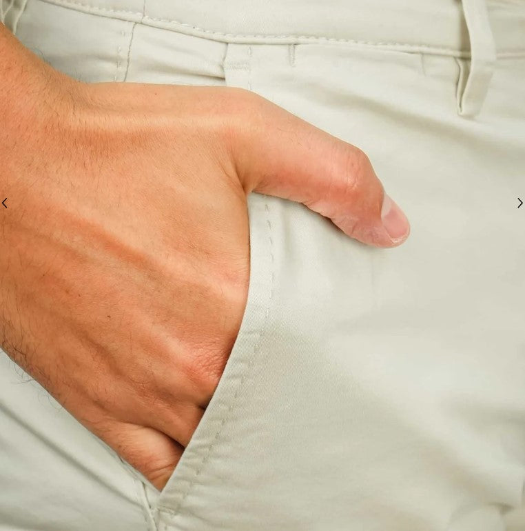 Men's Cotton Spandex Twill Slim Fit Khakis