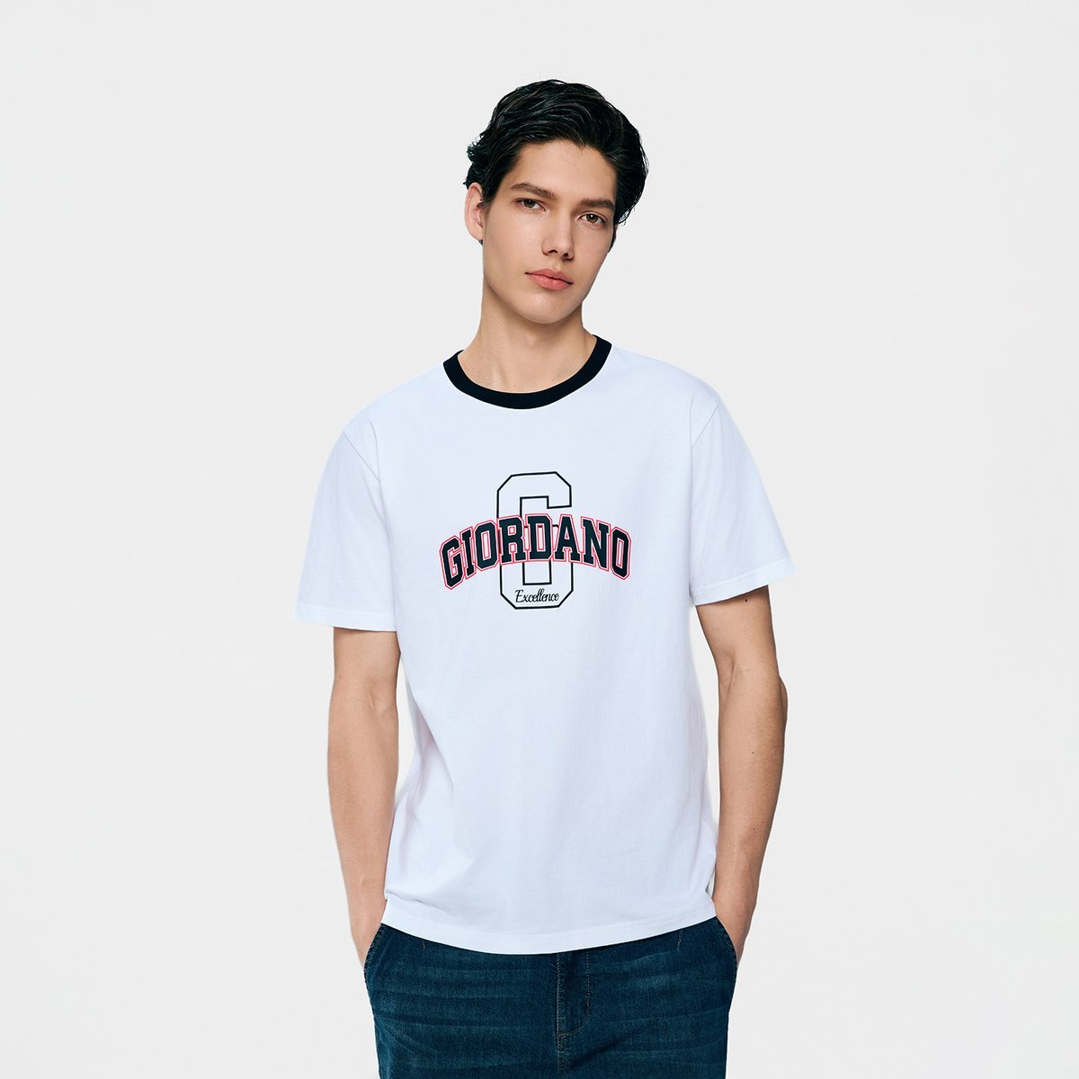 Men's Cotton Crew Neck Slim Fit Print T-Shirt