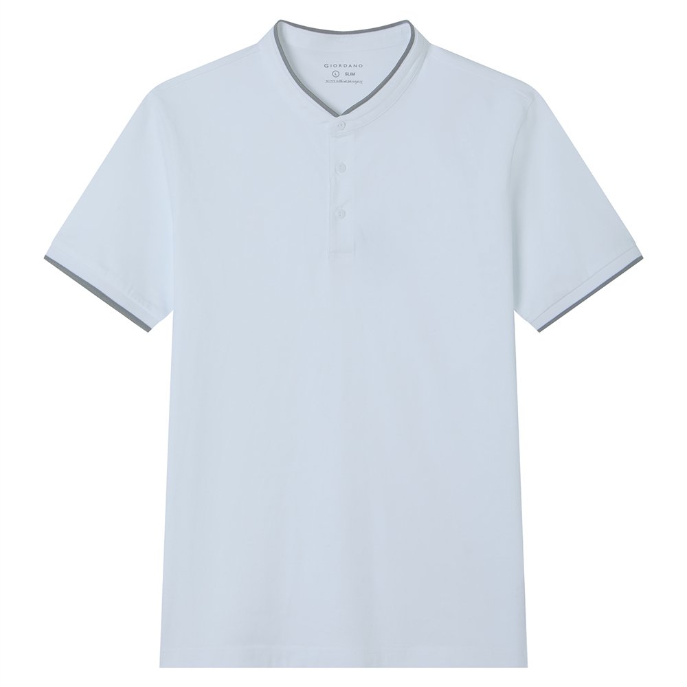 Men's Cotton Jersey Henley Short Sleeve Slim Fit Tee