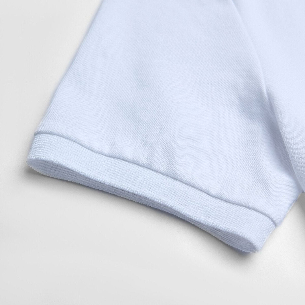 Men's Slim Fit Cool Touch Cotton Nylon Pique Flat Knit Collar Solid Polo