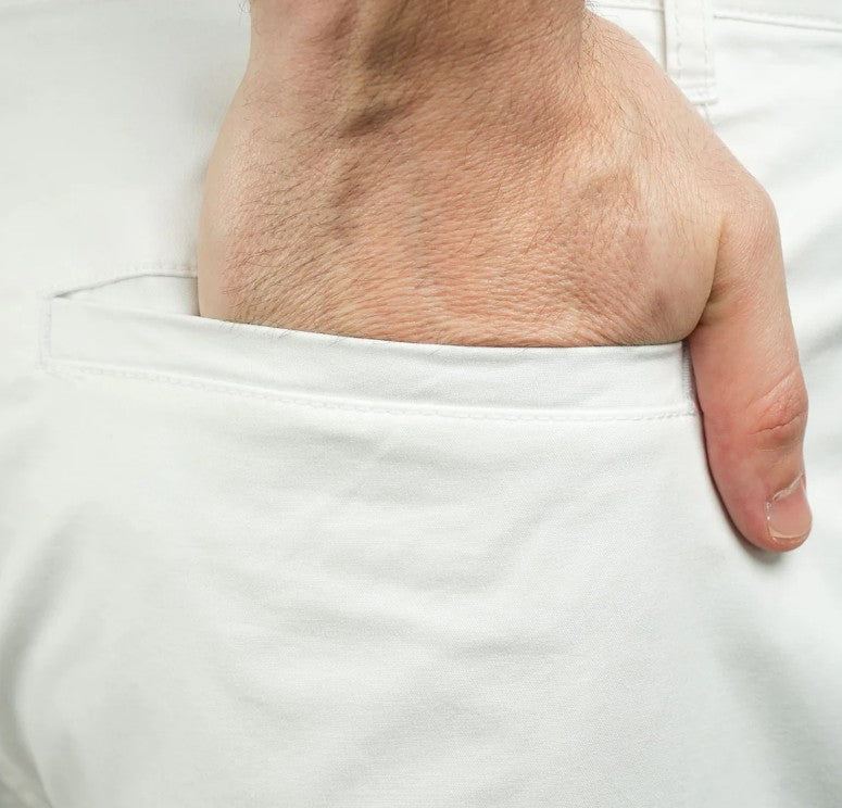 Man's Shorts Cotton/Spindex Twill Low Rise Slim Triple Bermuda