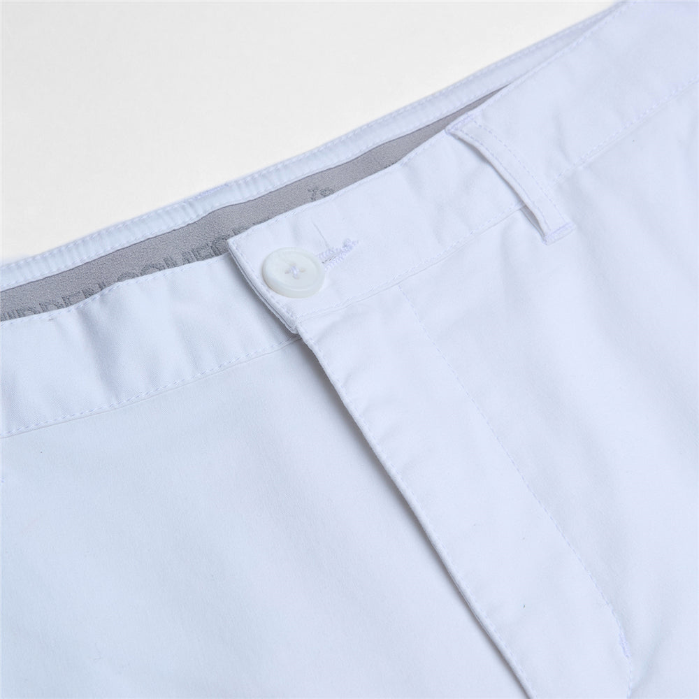 Men's Slim Twill Bermuda Shorts With Stretch Waist