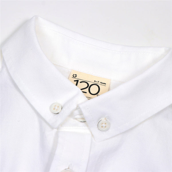 Junior's Long Sleeve Cotton Embroidery Oxford Shirt