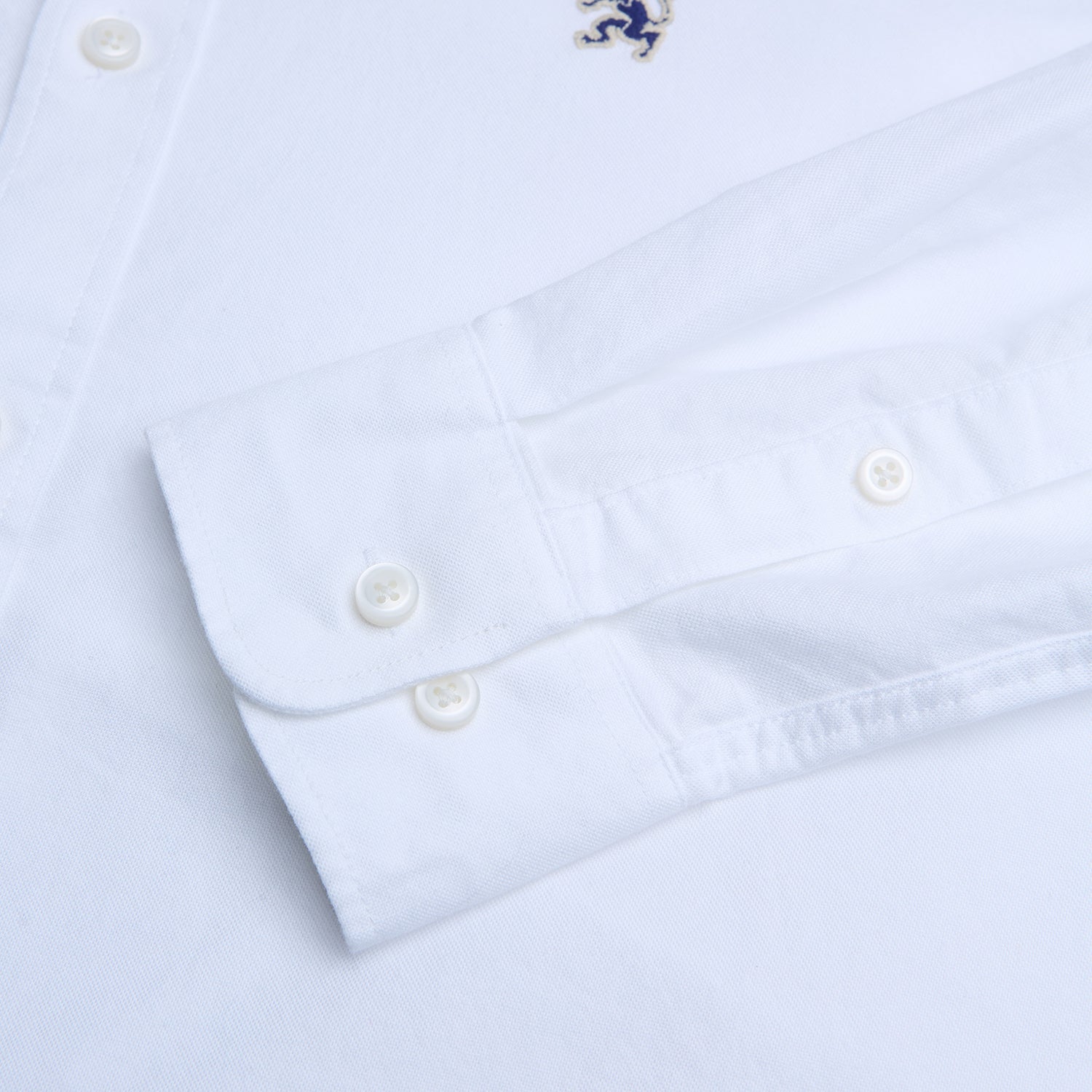 Men's Cotton Slim Oxford Shirt With Embroidery